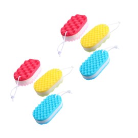 FRCOLOR 6pcs Bath Sponge Exfoliating Shower Scrubber for Boys and Girls Adults Soft Three for Deep Cleaning and Nourishing Skin