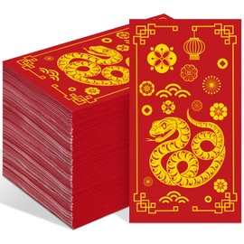 Tinlade 100 Pcs Chinese Zodiac Snake Napkin 2025 Happy New Year Guest Napkins Disposable Paper Pack Elegant Dinner Hand Napkins for Spring Festival Party Winter Kitchen Bathroom Holiday Decoration