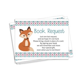 Inkdotpot 30 Books For Baby Shower Request Cards Bring A Book Instead Of A Card Jungle Animals Baby Shower Invitations Inserts Games