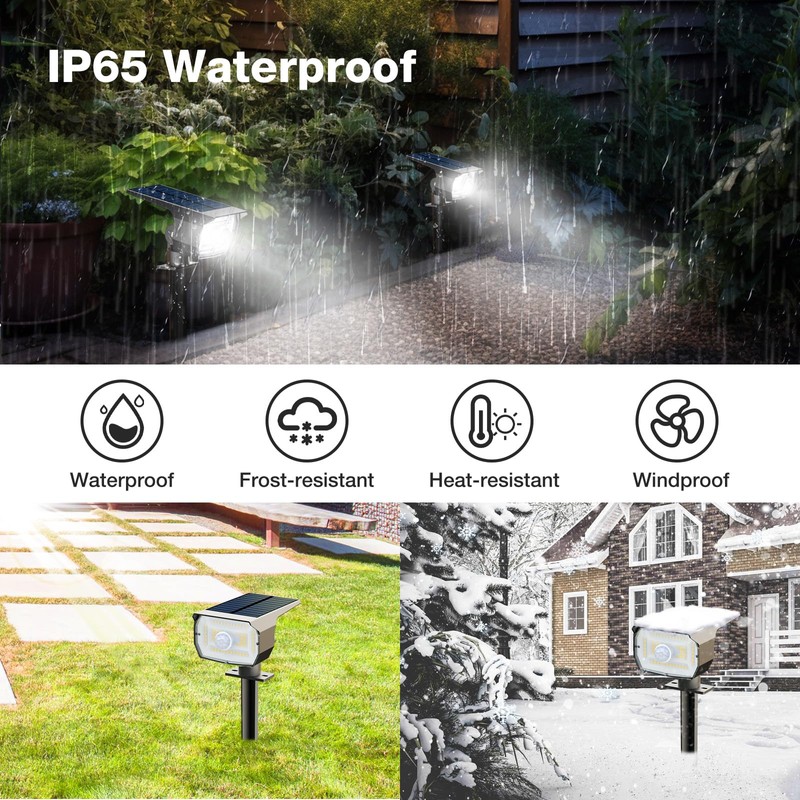 nipify Solar Spot Lights Outdoor Motion Sensor with 3 Modes,