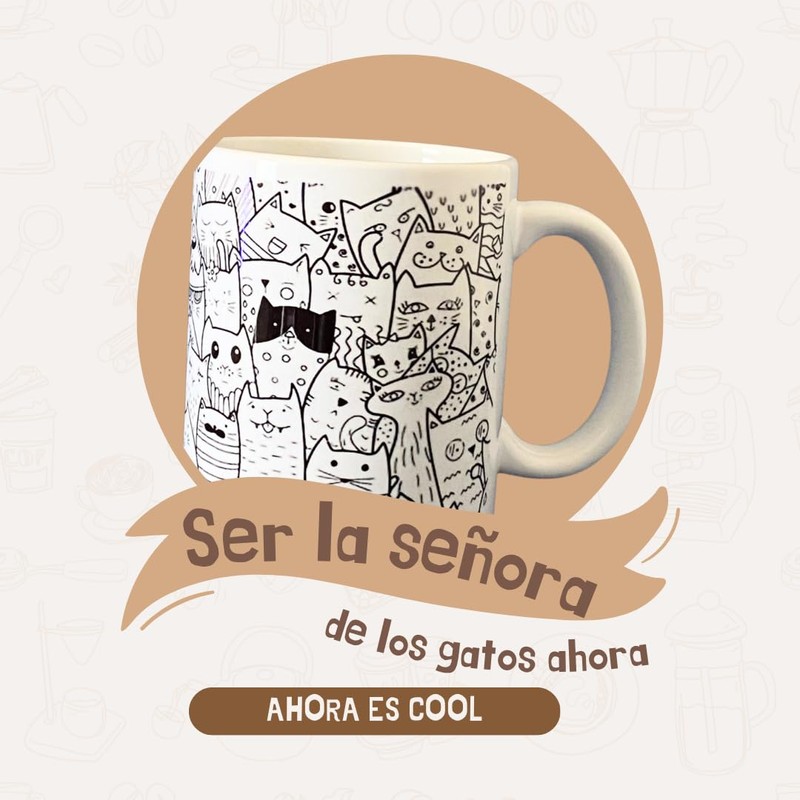 Taza Regalo Michis Gatitos Gatos Cat Para Te O Cafe