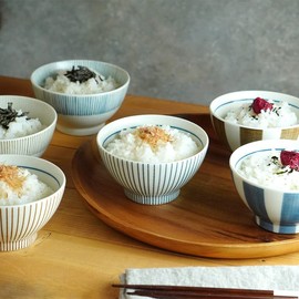 Tableware East Small Rice Bowl, 4.3 inches (11 cm), Tokusa, Brush Tokusa, Blue