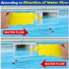LISINAN Pool Surface Skimmer-Plastic Debris Skimmer,Hands Free Pool Leaf Skimmer,Work