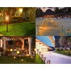 ABFP Solar Lights Outdoor, 2 Pack Torches Flame Garden Lights