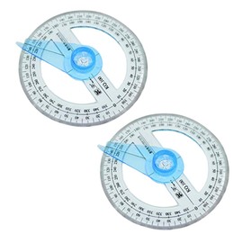 TOYANDONA 2Pcs Circle Protractor Protractor Ruler Protractor Measuring Tool 360-degree Protractor for Kids Classroom