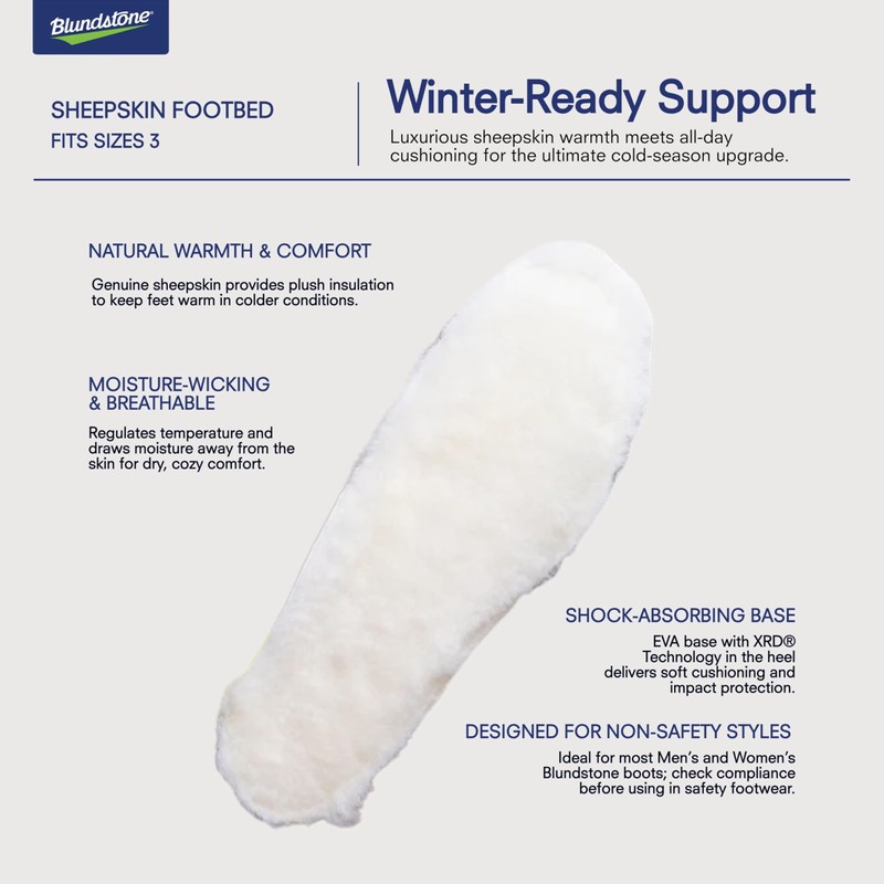 [Brand Stone] Thermal Model Insole, Sheepskin Insole, White, 10.0 -