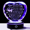 YWHL 45th Wedding Anniversary Crystal Heart Gifts for Couple Parents,
