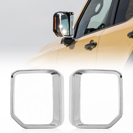 AMSPRAC Exterior Mirror Cover Frames compatible with Toyota Land Cruiser Prado 250 J250 LC250 2024 2025,Door Side Rearview Mirror CapTrim,Chromed Rearview Rain Eyebrow Frame,2PCS
