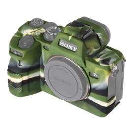 Easy Hood Camera Case for Sony Alpha 7S III a7S III ILCE-7SM3 A7SM3 A7S III A7SIII, Texture Surface, Anti-Scratch Soft Silicone Rubber Protective Camera Cover Detachable Protector Shell (Camo)