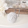 Sunlit Boho Knots Shower Curtain Hooks, Home Decorative White Shower