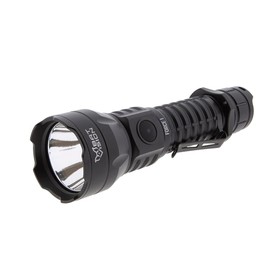 BAT VISION Force One, Compact LED Torch with Long Range with Closed Beam, Tactical and Side Back Switch, USB Charging