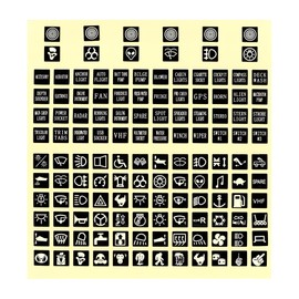 Car Sticker Multifunctional Car Sticker with Luminous Buttons, Funny Car Stickers, Stickers with Luminous Buttons for Dashboard