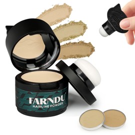 Farndu Hairline Powder - Hair Root Touch Up, Hair Color Powder, Hair Color Concealer | 3 Shades: Light, Medium, Dark Blonde | 24-Hour Stain-Proof for Hair, Thinning Hairline, Hair Loss (3 Shades in 1)