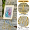 XAONIEN Gold Easel Stand for Sign, Adjustable Height Metal Easel