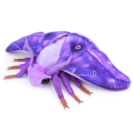 Frankiezhou Home Moth Stuffed Animals Toy, Lifelike Purple Moths Plush 16in, Realistic Soft Big Wing Plushies Figure Gift Collection for Kids