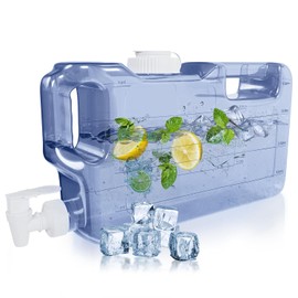 Refrigerator Water Dispenser 1.1 Gallon – Leak-Proof Slim Fridge Water Container with Spigot – BPA-Free Refillable Water Jug (Dark Blue)