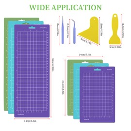 LHOEST Pack of 6 Cutting Mat for Cricut Joy, 4.5 x 12 inches + 4.5 inches x 6.5 inches, Standard Grip, Lightgrip, Strong Grip, Non-Slip Durable Cutting Mat, Mat Extra Accessories for Cricut Joy with