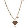 GUESS "Basic" Gold Cheetah Heart Pendant Necklace, 16" + 1"