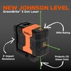 Johnson Level & Tool JDT300-GN3D Laser Level, Self-Leveling Kit 3
