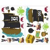 19-Piece Pirate Set with Pirate Ship / Treasure MAP Wall