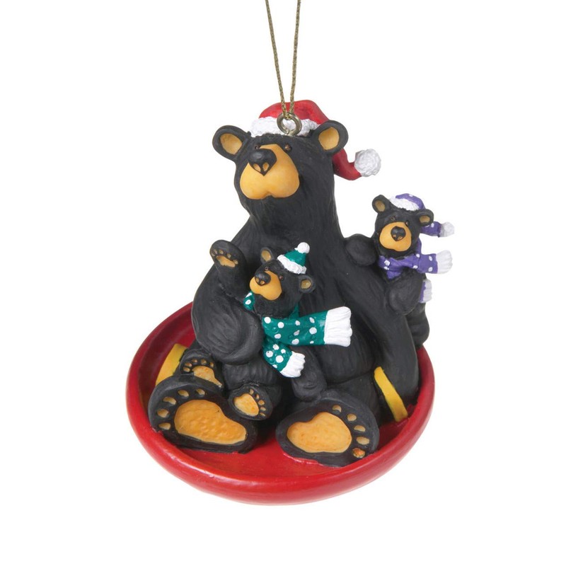 Bearfoots Bear Saucer Sled Ornament