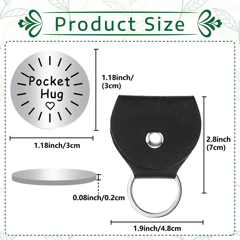 CREATCABIN Pocket Hug Token Long Distance Relationship Keepsake Stainless Steel