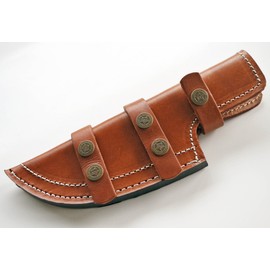 Whole Earth Supply EXTRA LARGE - Light Brown Thick Leather Tracker Sheath Blade Knife Blanks Knives