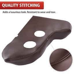 KBH Car Center Console Cup Holder Cover Replacement for Toyota Avalon 2013-2018, Vinyl Leather Trim, Anti-Scratch, Brown