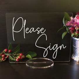 Please Sign - Acrylic Wedding, Shower or Party Sign