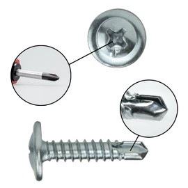 20 x Self-Tapping Screws with Flange - Rustproof, Galvanised - Self-Drilling Screws, Tapping Screws, Self Tapping Screws, Drilling Screws, Body Screws, Wood Screws Silver (4.2 x 32 mm, 20)