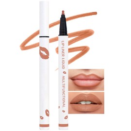 Kaely Nude Longwear Liquid Lip Liner Waterproof, 24 Hour Long Lasting Lip Liner Stain Marker Pen, 2-in-1 Matte Semi Permanent Lipliner & Lipstick, Vegan & Cruelty-Free, 05