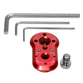 KONDOR BLUE Mini Lock Quick Release Plate for Professional Camera Workflows (Red)