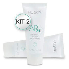 Nu Skin | Kit 2 AP24 Pasta Dental Blanqueadora | Sonrisa y Dientes Brillantes | Sabor Vainilla y Menta | Aliento Fresco | Blanqueador Dental | 110g