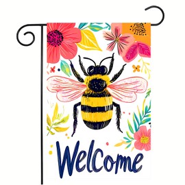 Spring Summer Garden Flag 12x18 Inch Double Sided Welcome Garden Flag Seasonal Yard Flag for Outside, Patio and Lawn-01