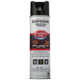 RUST-OLEUM 1875838 M1800 System Precision Line Inverted Water Based Marking Spray Paint, Black, 17 Ounce
