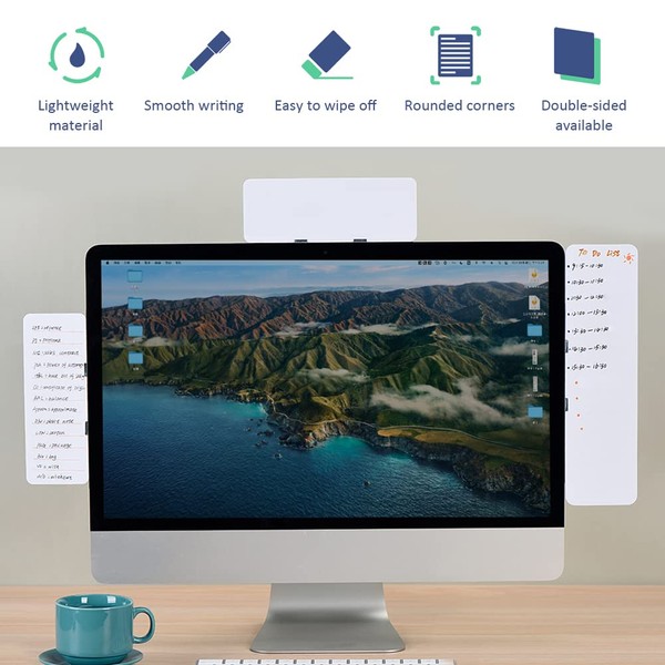 OLizee® 2 Pack Erasable Magnetic Monitor Memo Board Dry Erase