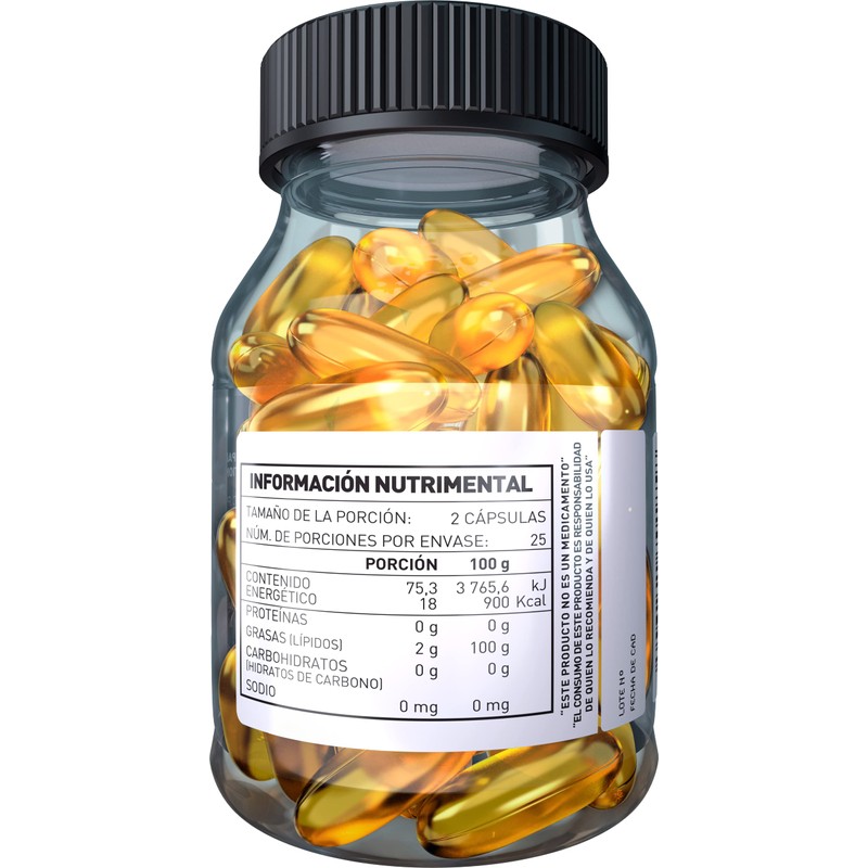 Essential Nutrition Omega 3 Vegano 50 cápsulas de 1000 mg