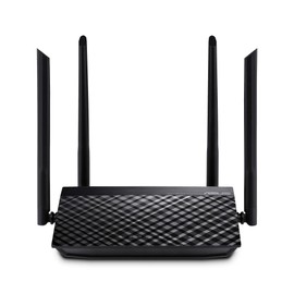 Asus Router AC1200 RT-AC1200 V2, WiFi de doble banda 2.4GHz y 5GHz, 4 antenas externas, fácil configuración de 3 pasos, 4 puertos LAN, VPN, juegos y transmisión