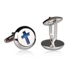 Men's Christian Cross Cufflinks with Presentation Gift Box