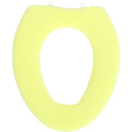 Kakiuchi Toilet Seat Cover, O Shape, Yellow, Machine Washable, Just Put On and Fasten, Easy Set SELECT JUST FIT