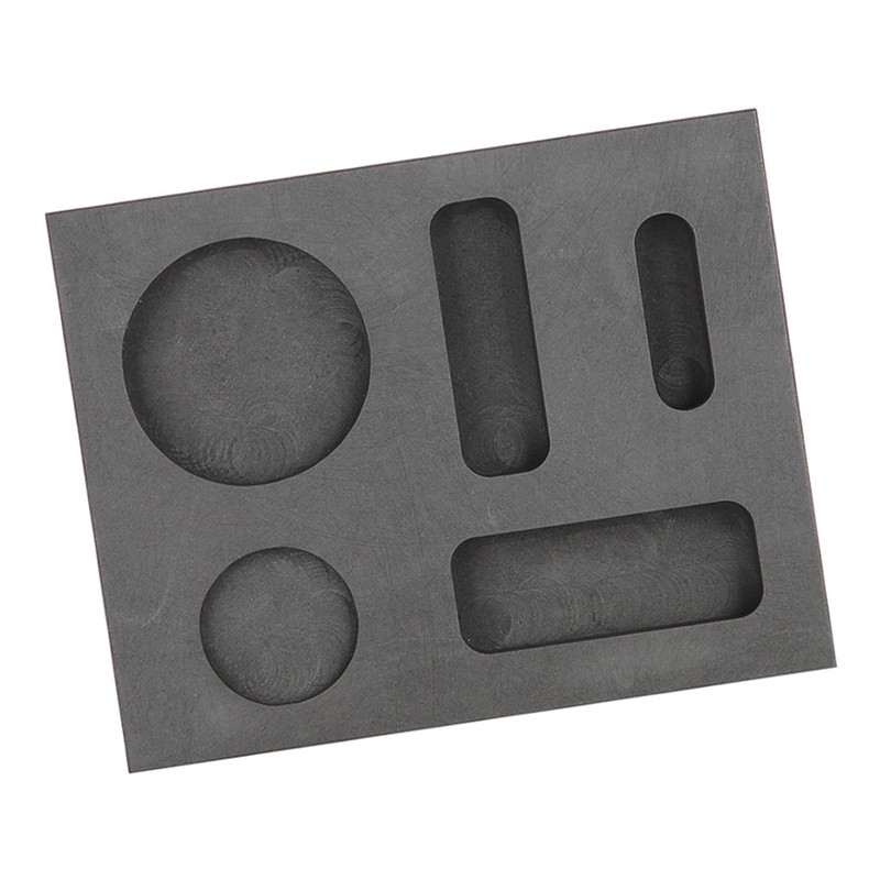 5 Grooves Graphite Ingot Melting Casting Refining Scrap Combo Crucible