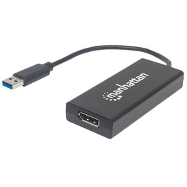 Intellinet 152327 MANHATTAN SuperSpeed USB 3.0 Male to Display Port-Female Adapter - Black