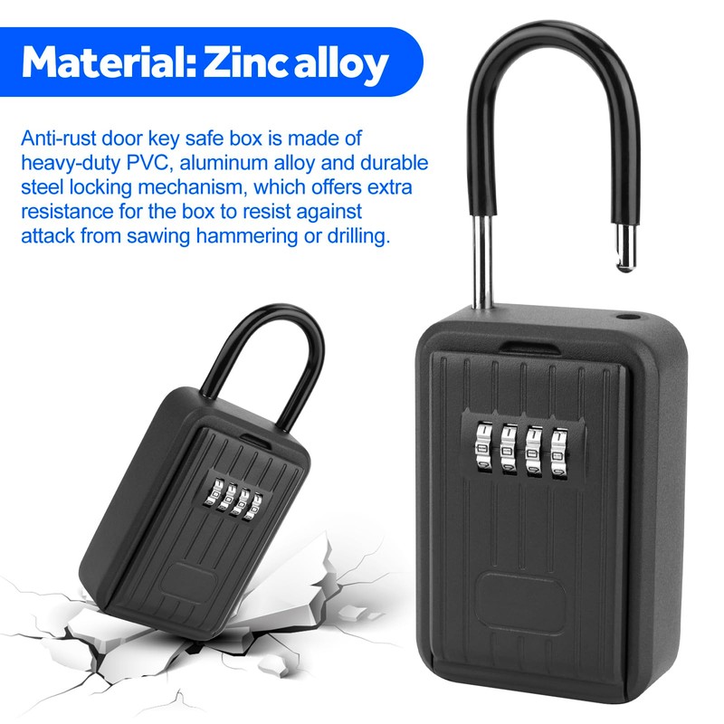 Miawtro Key Safe, Keysafe Wall Mounted Outside Waterproof with Removable