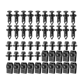 XINLIYA 35/50/70PCS Engine Under Cover Splash Shield Body Bolts Screws, Universal Extruded U-Nuts Kit, Bumper Fender Liner Push Retainer Fastener Clips, Replacement for G3 5G37 FX35 FX45 EX35（35PCS）