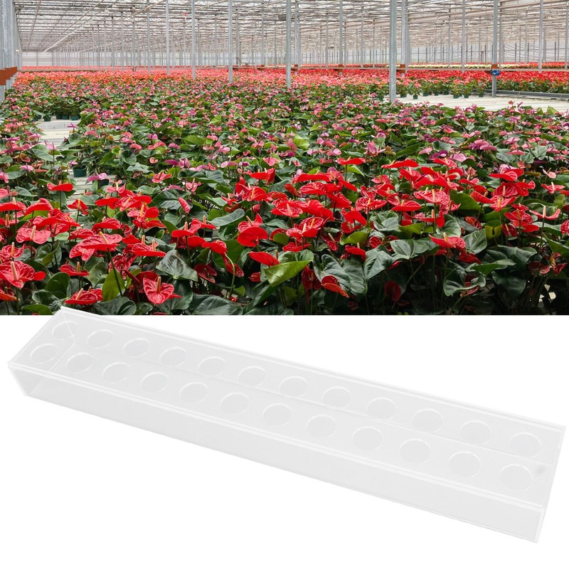 Acrylic Flower Vase Rectangular Long Clear Floral Centerpiece Votive Box