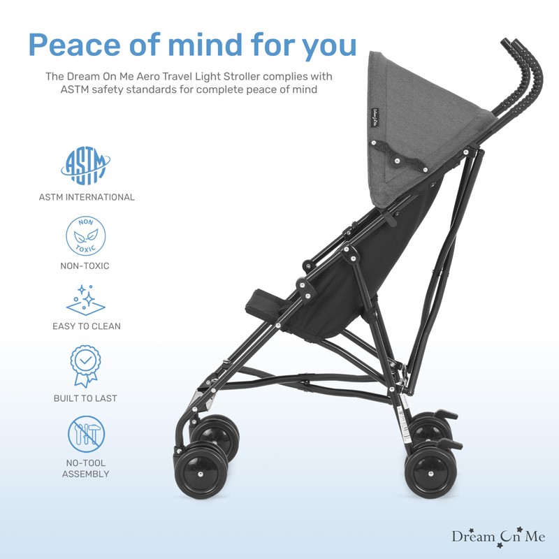 Dream On Me Aero Travel Lightweight Umbrella Stroller, Easy to