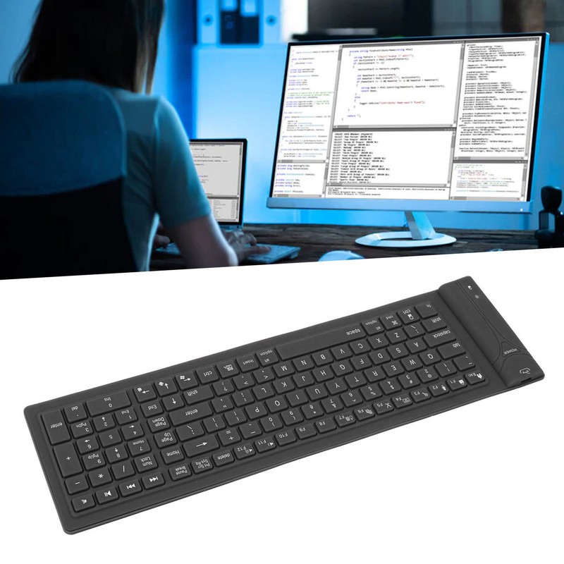 Foldable Silicone Keyboard 108 Keys Waterproof Full Sealing Design Mute