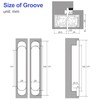 7 inch Hidden Door Hinges（2 Pcs）-Invisible Hinges for Doors, 180