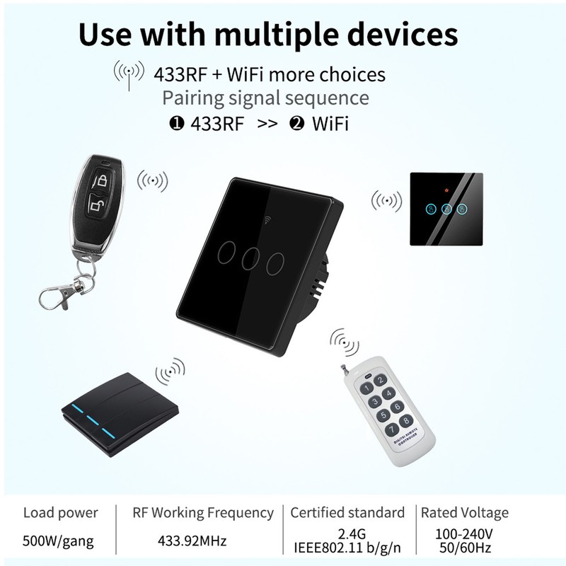 WiFi Smart Light Switch Wireless Smart Light Switch with Intelligence