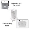 12-in-1 Tower Extension Cube with 8 Plug Sockets & 4